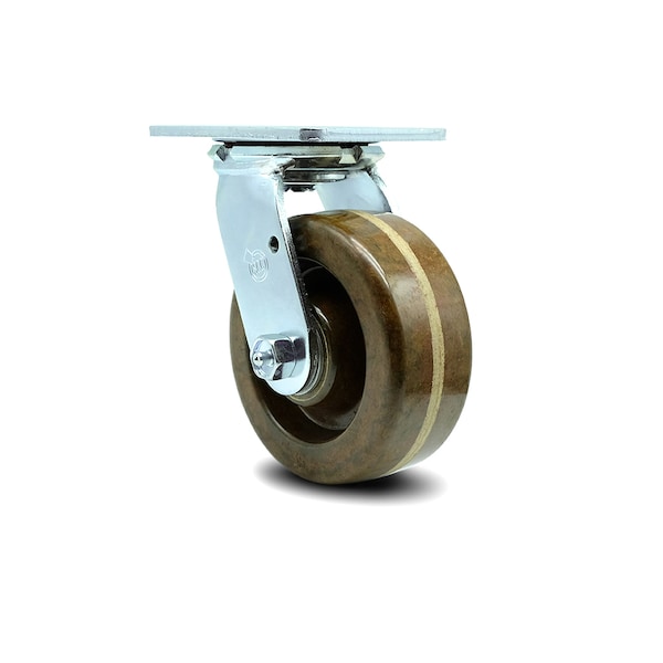 5 Inch High Temp Phenolic Wheel Swivel Caster with Roller Bearing